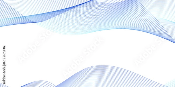 Fototapeta Abstract colorful wave and curve lines with technology background. Abstract frequency sound wave technology and science background. Wavy banner, template design.	
