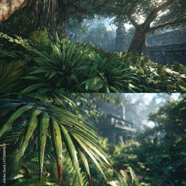 Obraz Tropical Rainforest Lush Vegetation