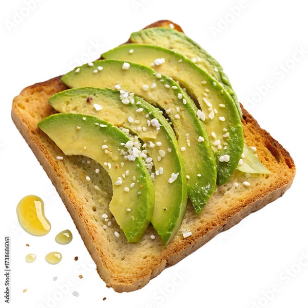 Obraz Avocado Toast on transparent background