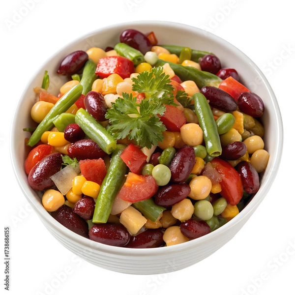 Obraz Bean Salad on transparent background