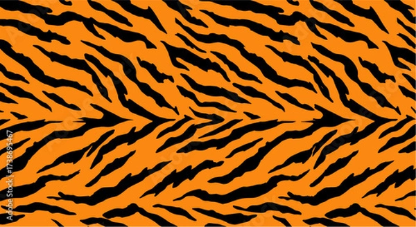 Fototapeta Animal Print Seamless Pattern. Tiger skin texture ideal for textile, packaging, and modern graphic design.