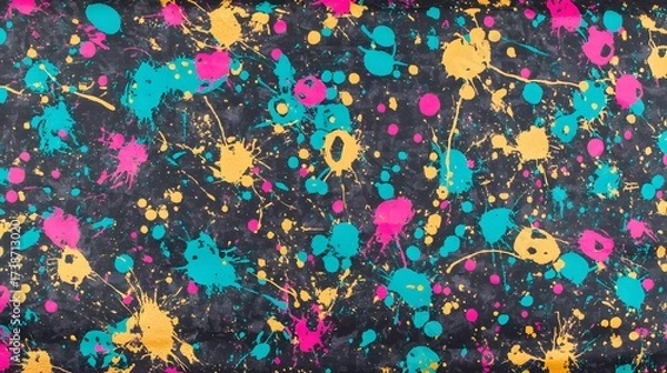 Obraz Abstract Colorful Paint Splatter Texture Background