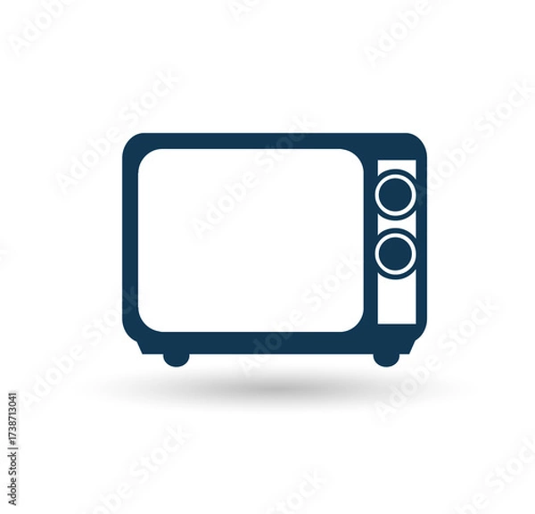 Fototapeta TV And Remote icon. Line style for web template and app.