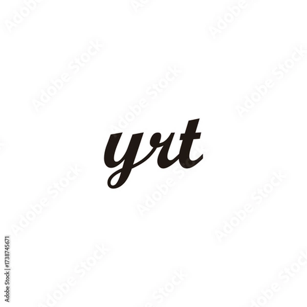 Obraz Letter yrt connect geometric symbol simple logo vector