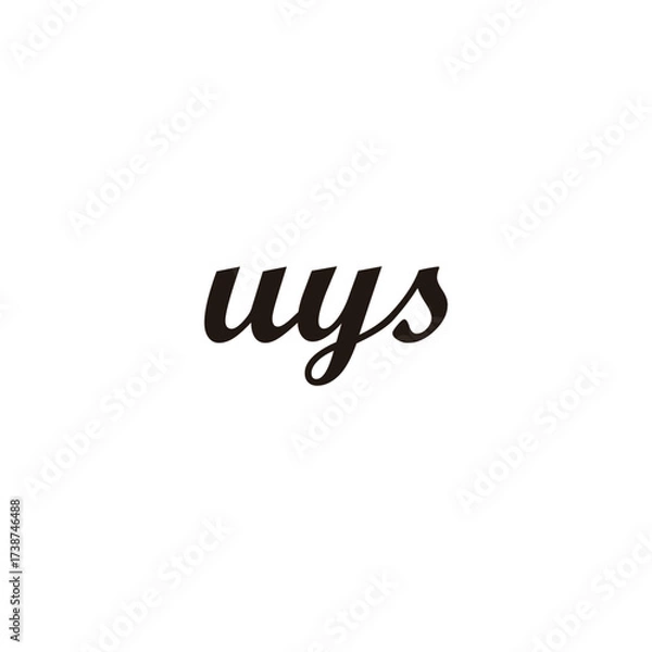 Obraz Letter uys connect geometric symbol simple logo vector