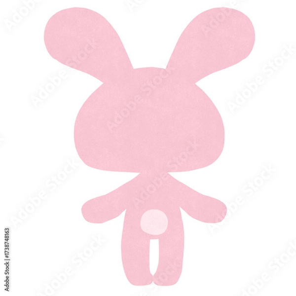 Obraz 後姿のウサギのイラスト