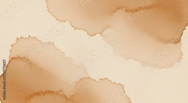 Fototapeta Abstract watercolor stain on beige paper background, a delicate and artistic texture for various design projects