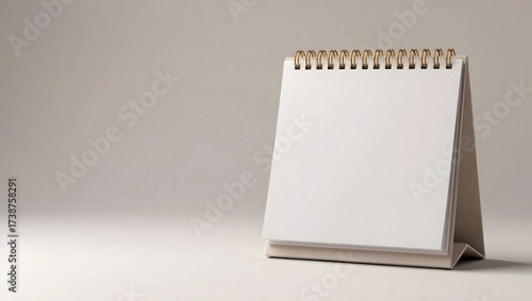 Fototapeta Blank desk calendar isolated on white background