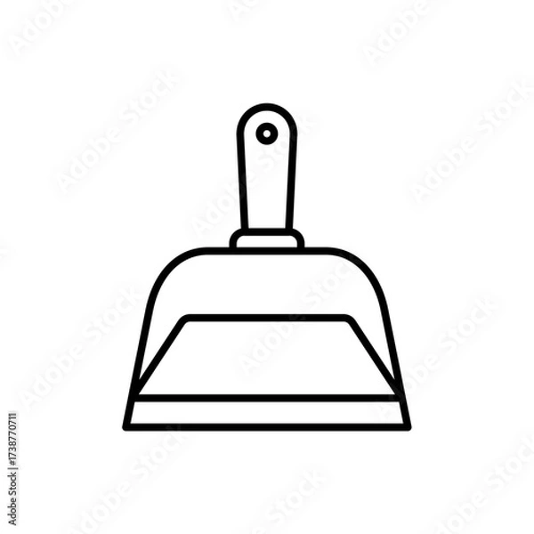 Fototapeta Dustpan vector line icon. Trendy and modern design.