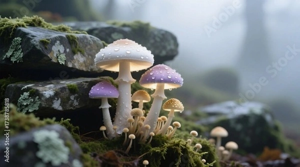 Obraz mushrooms in the forest