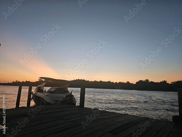 Obraz sunset on the pier