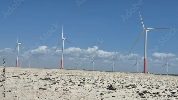 Obraz wind turbine in the wind
