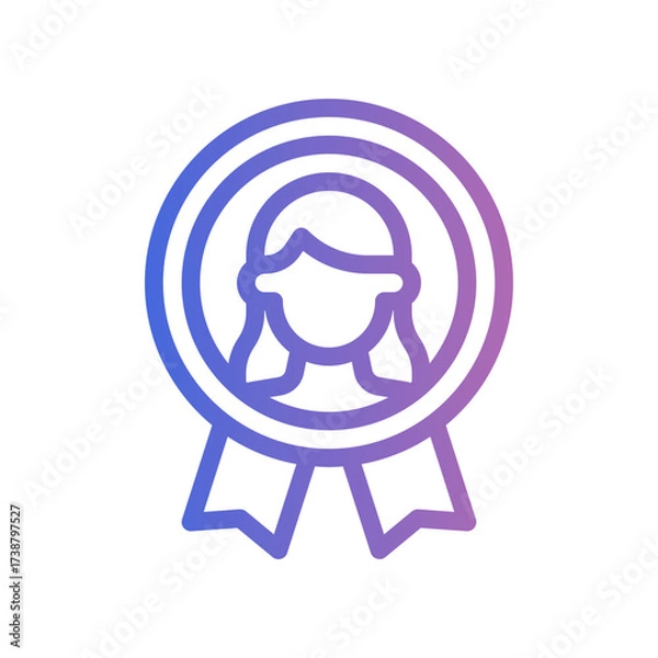 Fototapeta User Gradient Line Icon