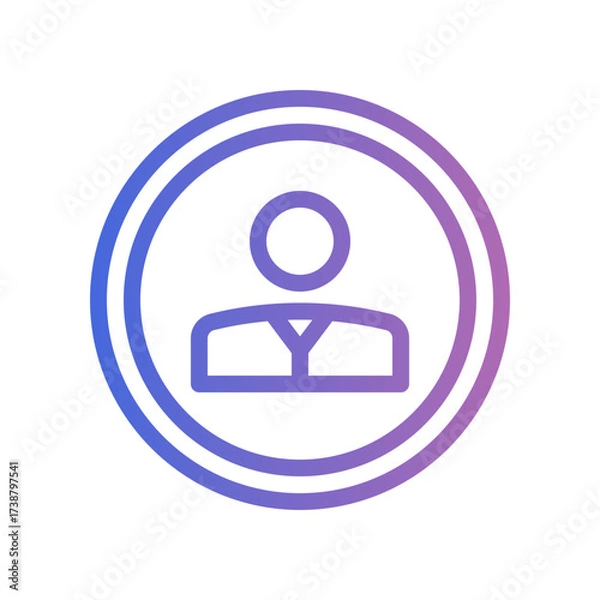 Fototapeta User Gradient Line Icon