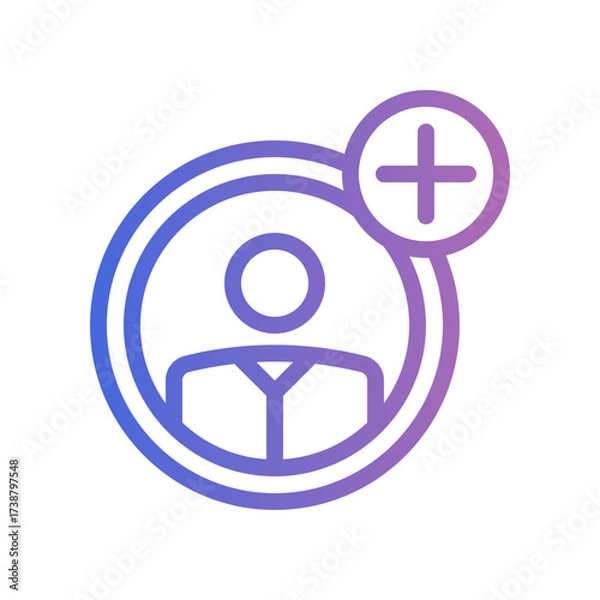 Obraz Add Gradient Line Icon