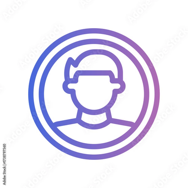 Obraz Avatar Gradient Line Icon