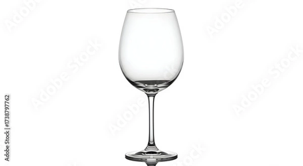 Fototapeta Elegant Empty Wine Glass with Long Stem Showcasing Classic Design Suitable for Dining