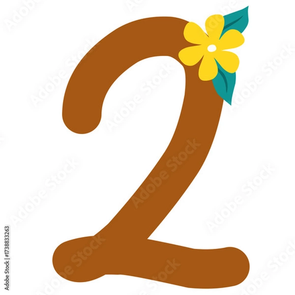 Fototapeta Brown Numeric two