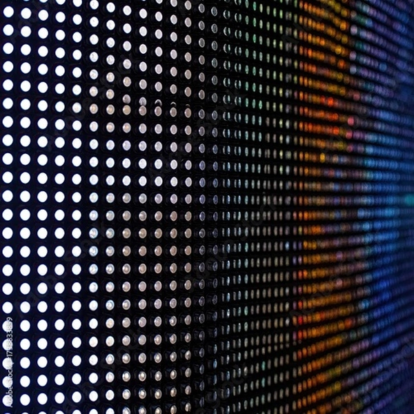 Obraz Colorful LED display with dark grid