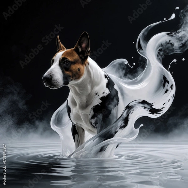 Obraz Majestic Canine Emerging from Fluid Motion