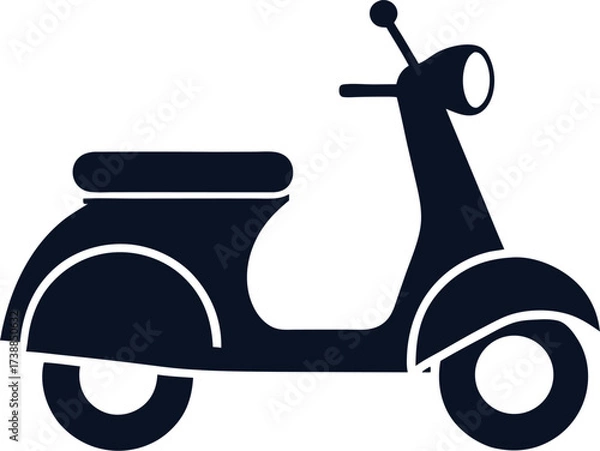 Obraz retro scooter vector illustration