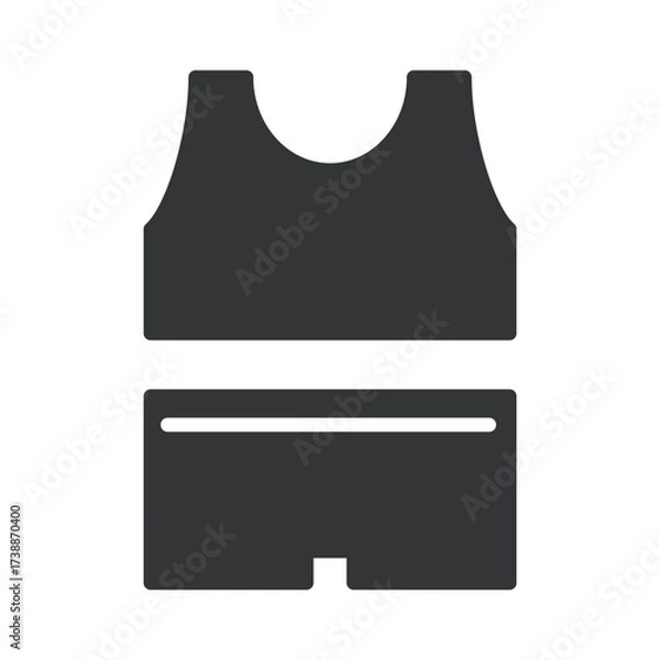 Obraz スポーツブラ　ショーツ　下着のアイコンイラスト素材