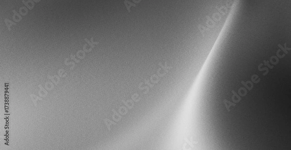 Obraz Silver Metallic Gradient Background. Smooth Abstract Gray Digital Flow Design.