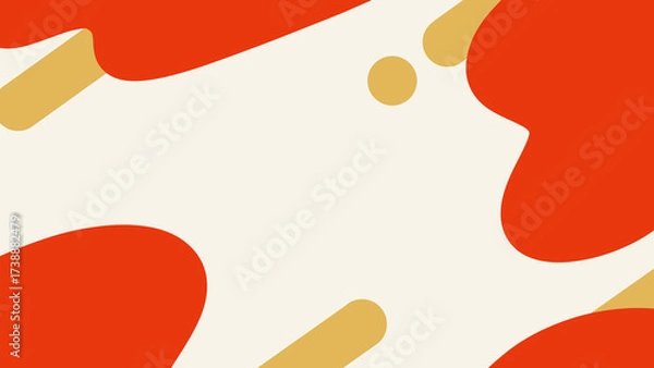Obraz 流体シェイプお正月カラー背景