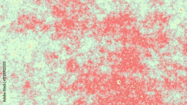 Fototapeta Vibrant red and pale green abstract texture, reminiscent of a mottled surface or organic patterns. Suitable for lively backgrounds, artistic overlays, or creative graphic design.