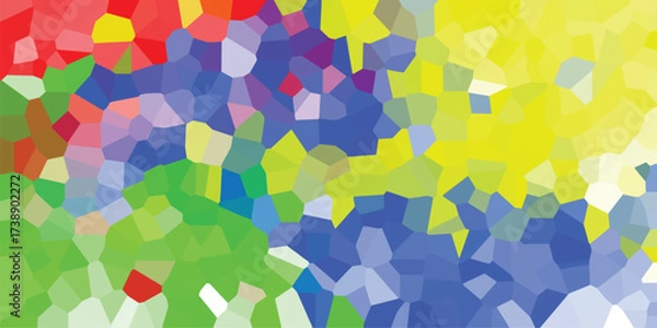 Fototapeta A vibrant and abstract mosaic of geometric shapes representing a colorful composition ideal for creative design and artistic applications