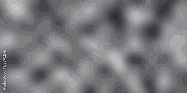 Fototapeta Abstract topographic map design featuring flowing grayscale contours and gradients suitable for background or design elements.