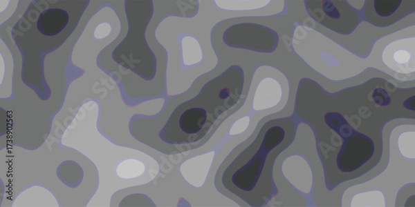 Fototapeta Abstract topographic map illustration in grayscale demonstrating terrain and elevation variations suitable for digital designs and presentations
