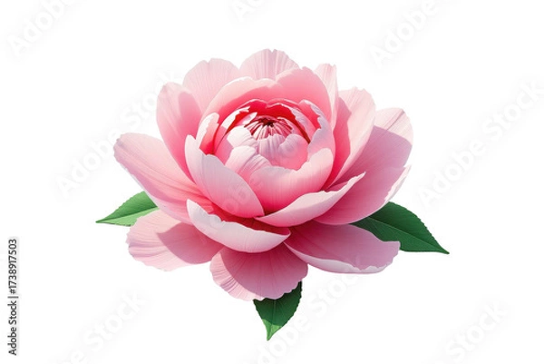 Obraz Delicate pink peony flower isolated on transparent background