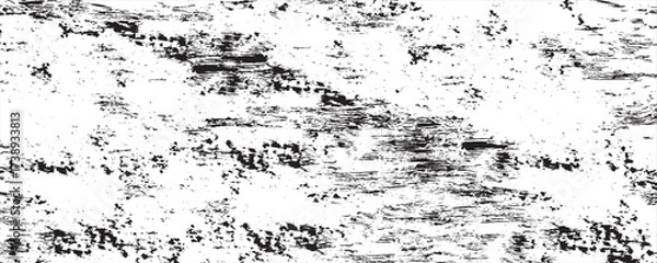 Fototapeta Black and white grunge. Distress overlay texture. Abstract surface dust and rough dirty wall background concept. Worn, torn, weathered effect. Vector illustration, eps 10