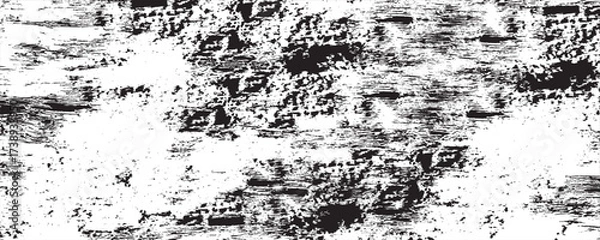 Fototapeta Black and white grunge. Distress overlay texture. Abstract surface dust and rough dirty wall background concept. Worn, torn, weathered effect. Vector illustration, eps 10