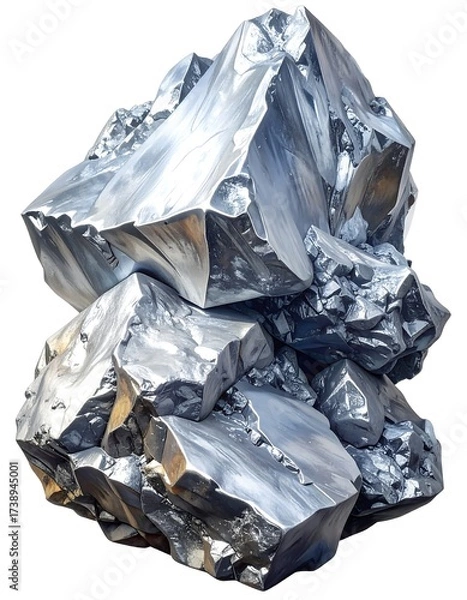 Fototapeta Metallic rock pile