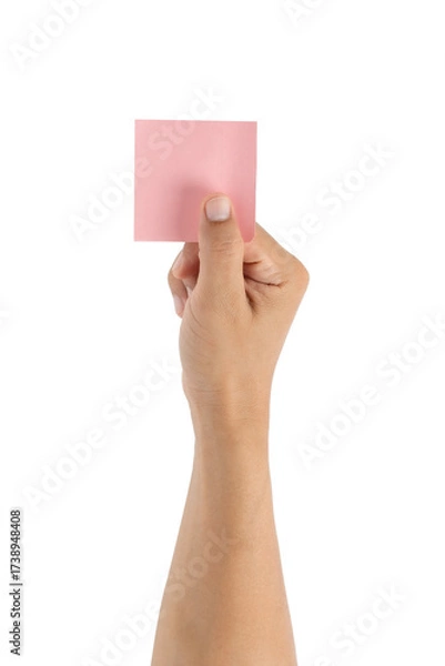 Fototapeta hand, hand pick some like object isolated on white background, manicured hand, concept the selection, pick up things