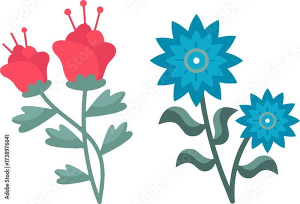 Obraz the most beautiful flowers  vector