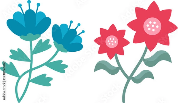 Obraz the most beautiful flowers  vector