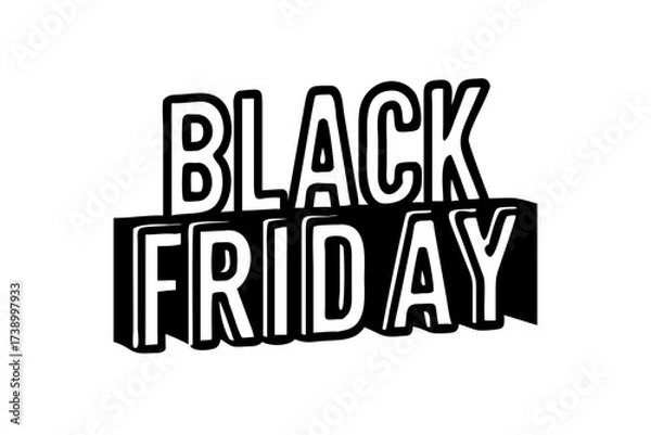Fototapeta Black friday text effect
