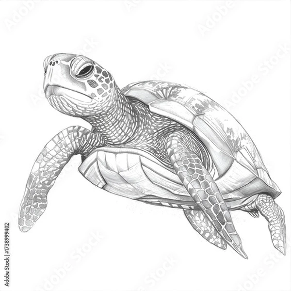 Obraz swimming turtle