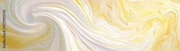 Fototapeta Abstract swirl pattern in soft yellow and white tones.