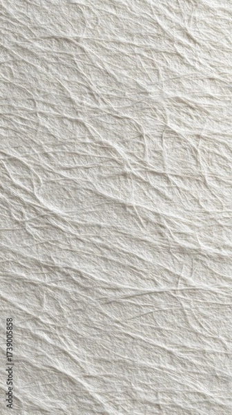 Fototapeta Close-up of creased white paper texture for design backgrounds.