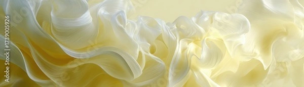 Fototapeta Delicate abstract fabric texture in soft yellow tones.