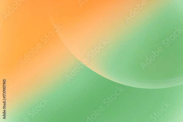 Fototapeta Orange and Green Gradient Fluid Abstract Background with Subtle Bubbles