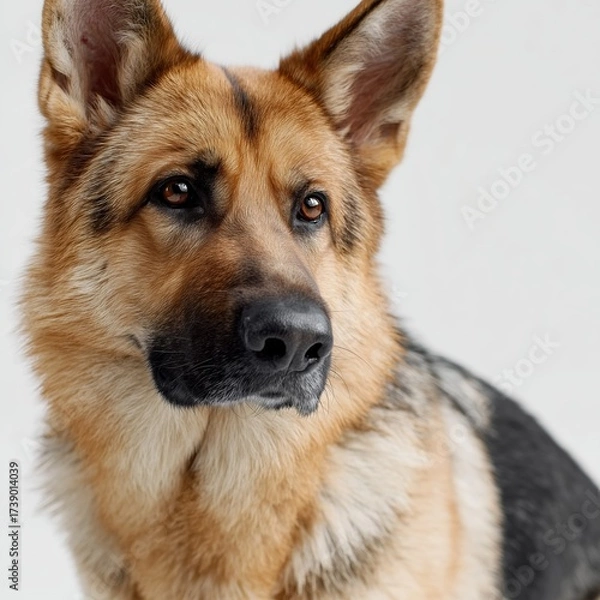 Fototapeta A close up of a dog looking at the camera