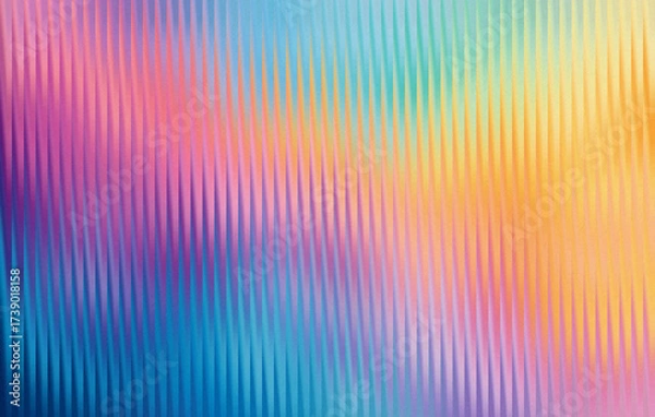 Obraz Abstract rainbow gradient texture with vertical lines subtle pastel colors, modern digital art
