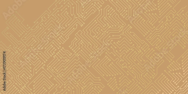 Obraz High tech technology geometric stock illustration. 