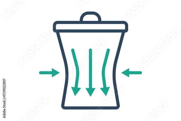 Fototapeta Reduce icon. line icon style. icon related to zero waste. waste elements vector illustration