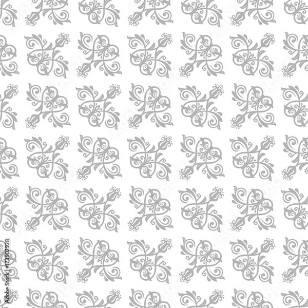 Obraz Oriental classic light silver pattern. Seamless abstract background with repeating elements. Orient background